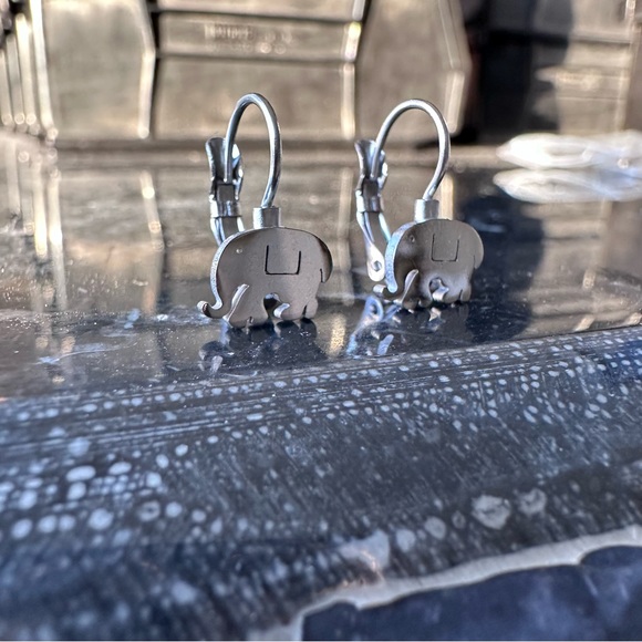 SILVER ELEPHANT Stainless Steel Earrings With Gift Bag - Picture 4 of 5